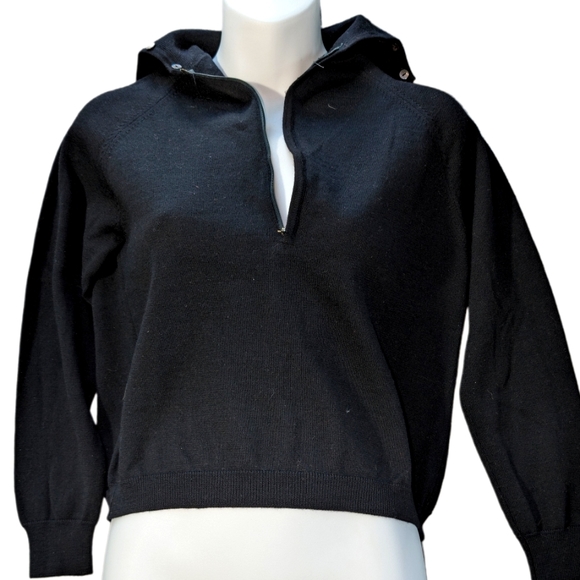 Vintage Tops - Black High Collar Pullover